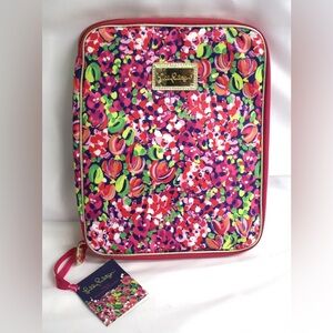 Lilly Pulitzer Vibrant Floral Cosmetic Case - Pink, Green, Red